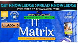 Celebrity IT MATRIX CLASS-6 CH-1 PART-3 COMPUTER LANGUAGE Net Worth