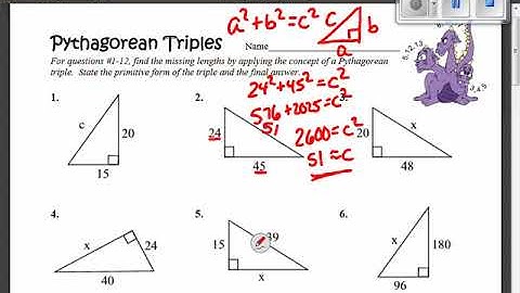 Geo CC Pythagorean Triples