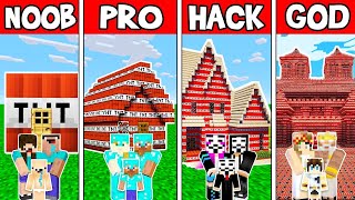 Minecraft NOOB vs PRO vs HACKER vs GOD TNT HOUSE CHALLENGE in Minecraft ! AVM SHORTS Animation