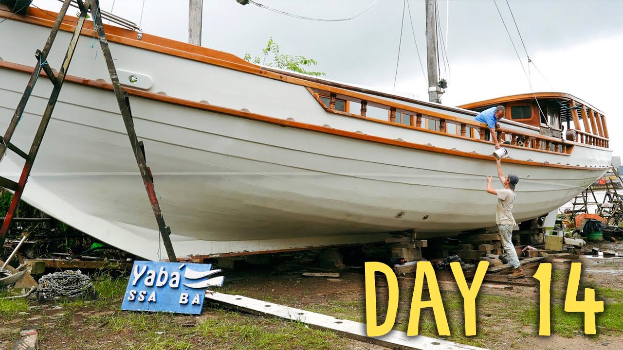 Wooden boat restoration project: Lithium batteries & Anti-fouling — Sailing Yabá 182