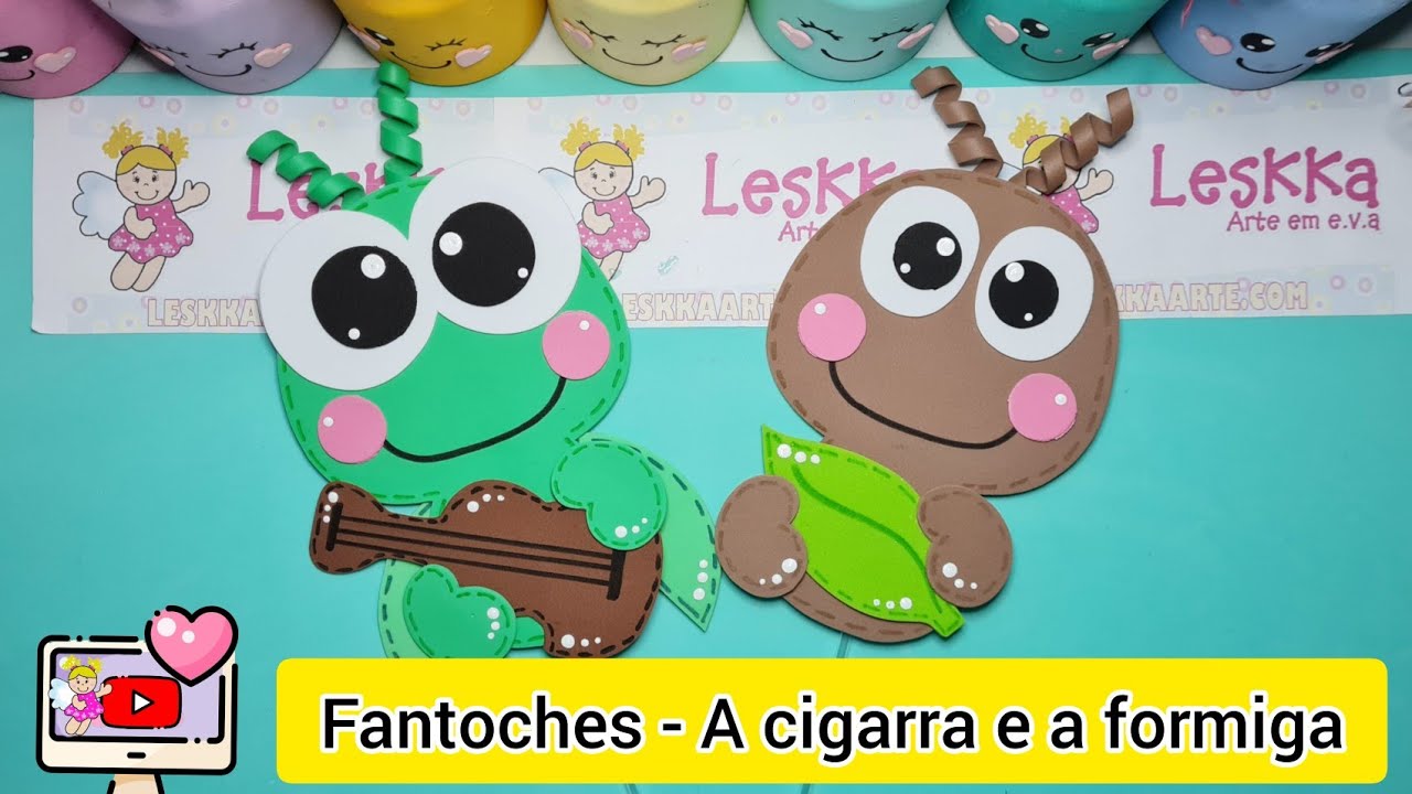 FANTOCHES PARA CONTAR A FÁBULA A CIGARRA E A FORMIGA