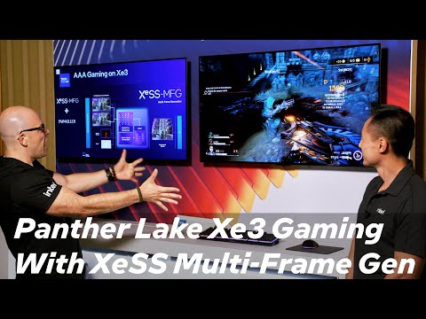 Процессор Panther Lake 12Xe в игре Painkiller с XeSS-MFG | Talking Tech | Intel Technology