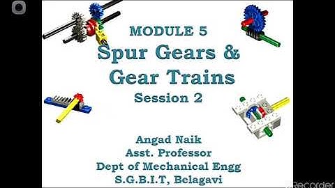 Law of Gearing Sub: KOM (18ME44) Module 5: Spur Gear
