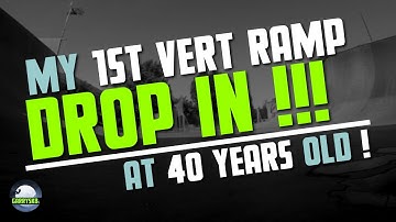 My 1ST VERT ramp drop in at 40 | Learning to skate at 40