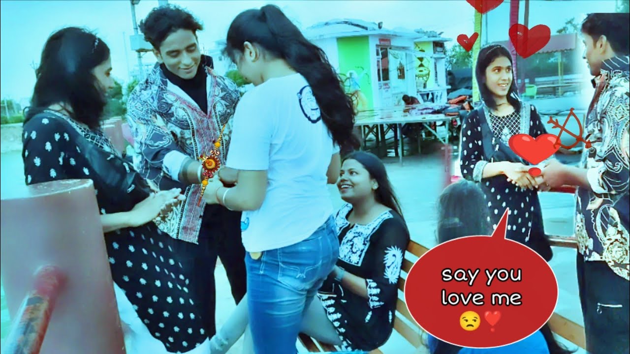 Raksha Bandhan celebration with unknown  cute girls   and making instent gf prank ❤️//V Tube .