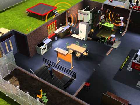 The Sims 3 Ambitions : firefighter job! with sound (HD)!!!!