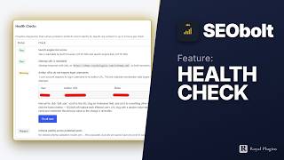 SEOBolt Features - Health Checker (Sitemap checker, SERP blocker)