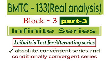 Absolute convergent series|infinite Series bmtc 133 real analysis|@vmatics444