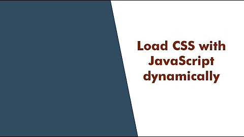 How to load CSS file with JavaScript Dynamically