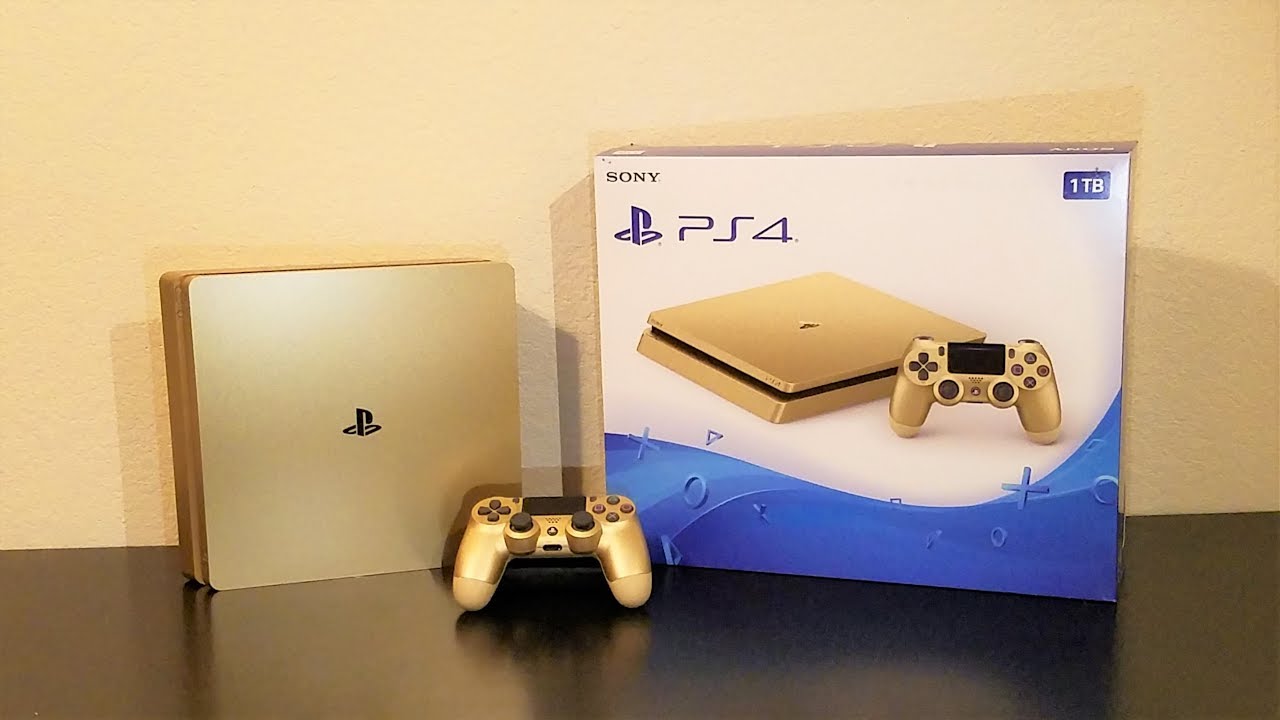 Limited Edition Gold Playstation 4 and Controller - YouTube