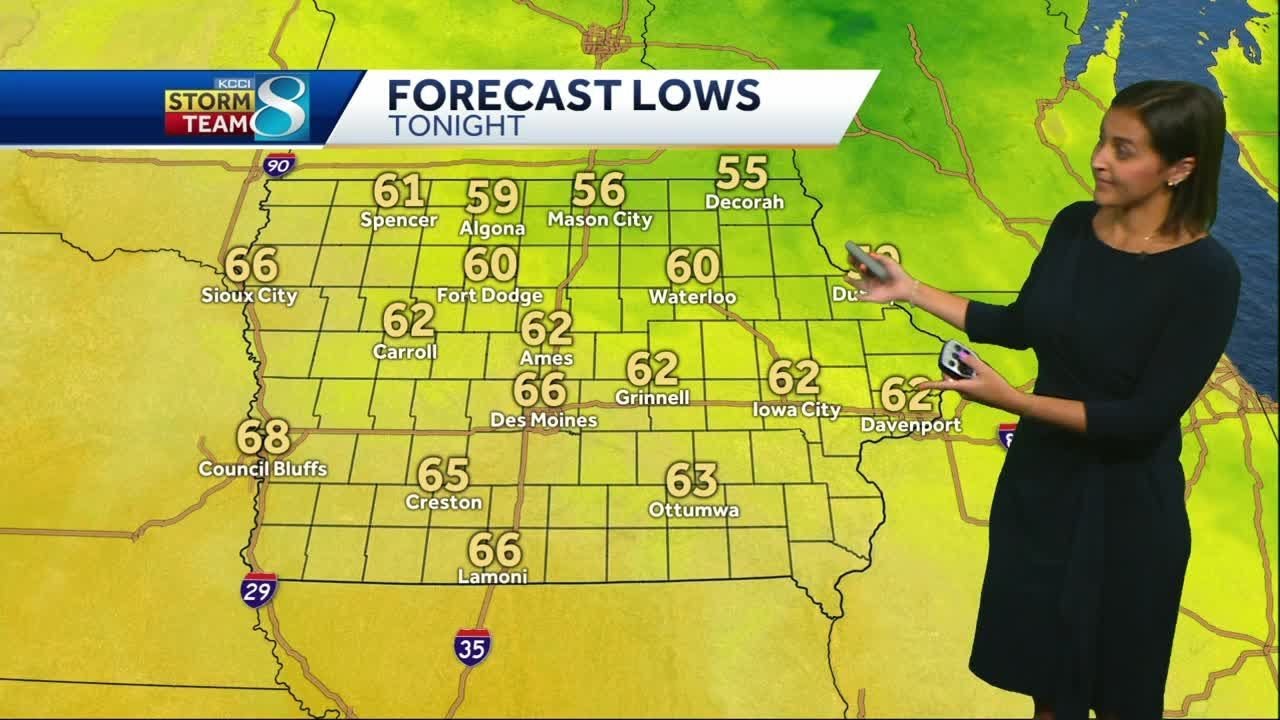 Average temperatures with storm chances - YouTube