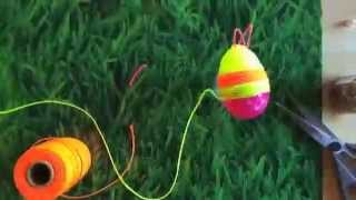 Fluorescent Mason Twine Wrapped Easter Eggs Wealth