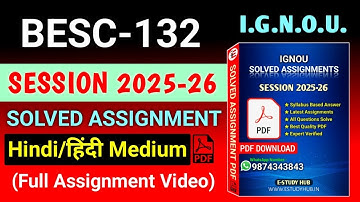 BESC 132 Solved Assignment 2025-26 Hindi, BESC 132 Solved Assignment 25-26, BESC-132 Assignment