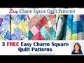 Easy Charm Square Quilt Patterns - 3 Free Baby Quilt Patterns - Quilting Tutorials for Beginner s