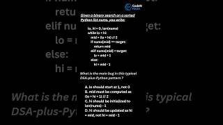Binary Search Bug 😱 Most Developers Miss This ! #shorts #ytshorts #coding #yt #python #ai