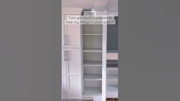 Hidden storage nook in the wall! #storageideas #hiddendoor #organizationhacks #storagesolutions