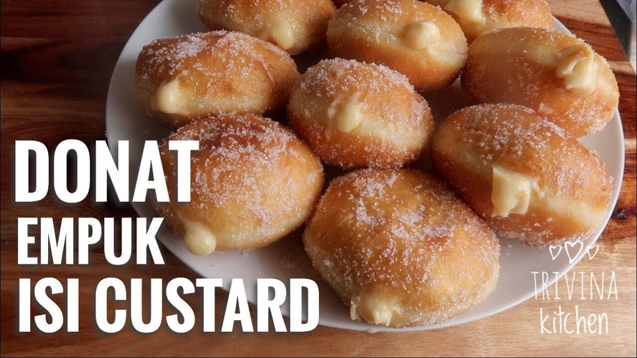 ⁣DONAT BOMBOLONI | DONAT EMPUK ISI CUSTARD ASAL ITALIA | CUSTARD CREAM FILLED DONUTS