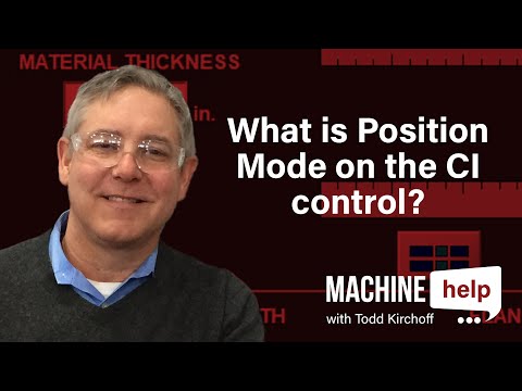 What is Position Mode on the CI press brake control? | Machine Help