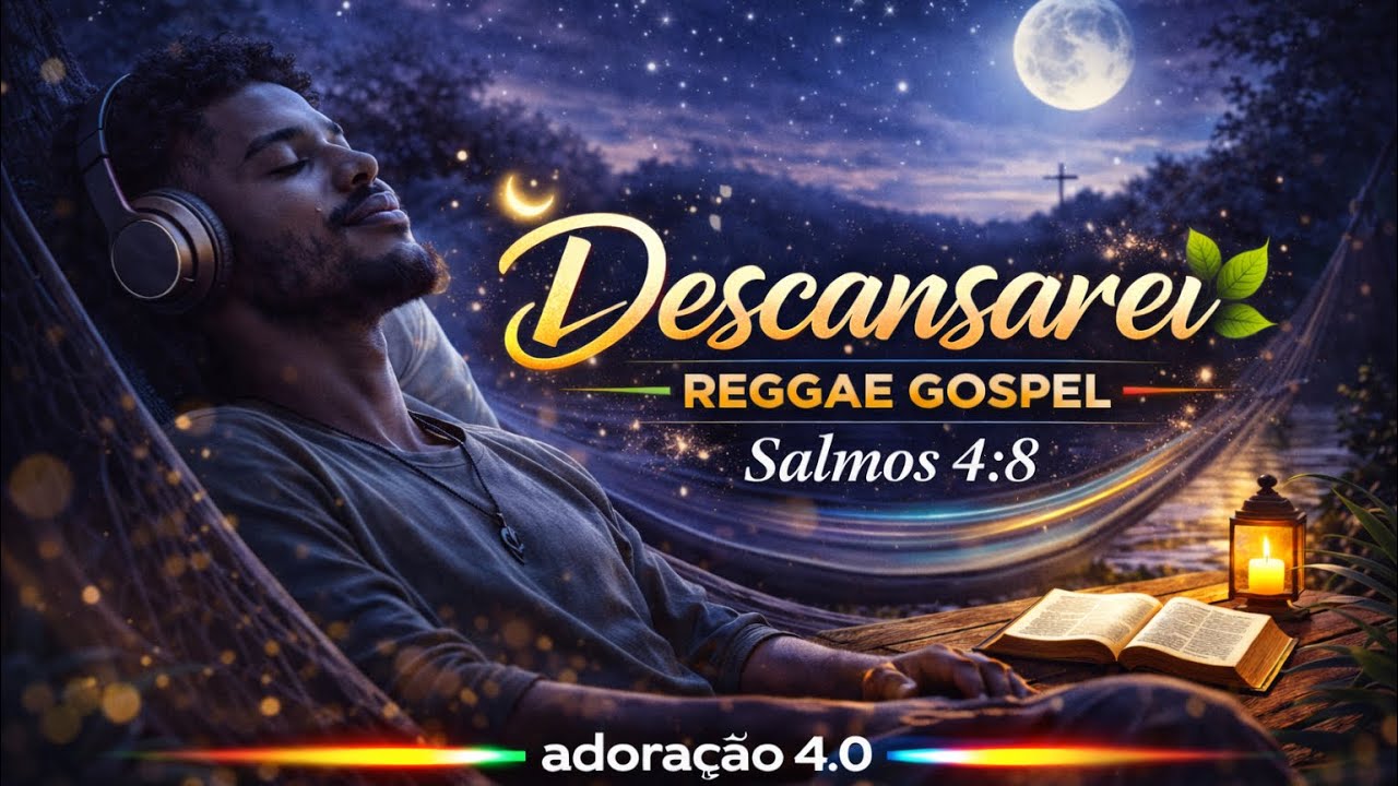 Descansarei 🌿 | Salmos 4:8 | Reggae Gospel | Adoração 4.0