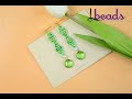 Lbeads Tutorial on How to Green Diamond Shape Earrings