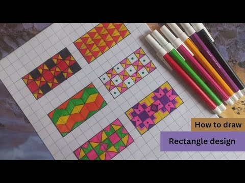 How To Draw Rectangle Shape Drawing||Tessellation ArtArtxBeyond