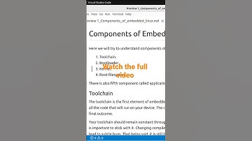 Components of Embedded Linux #shorts #linux #embeddedlinux