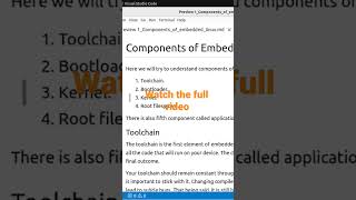 Components of Embedded Linux #shorts #linux #embeddedlinux