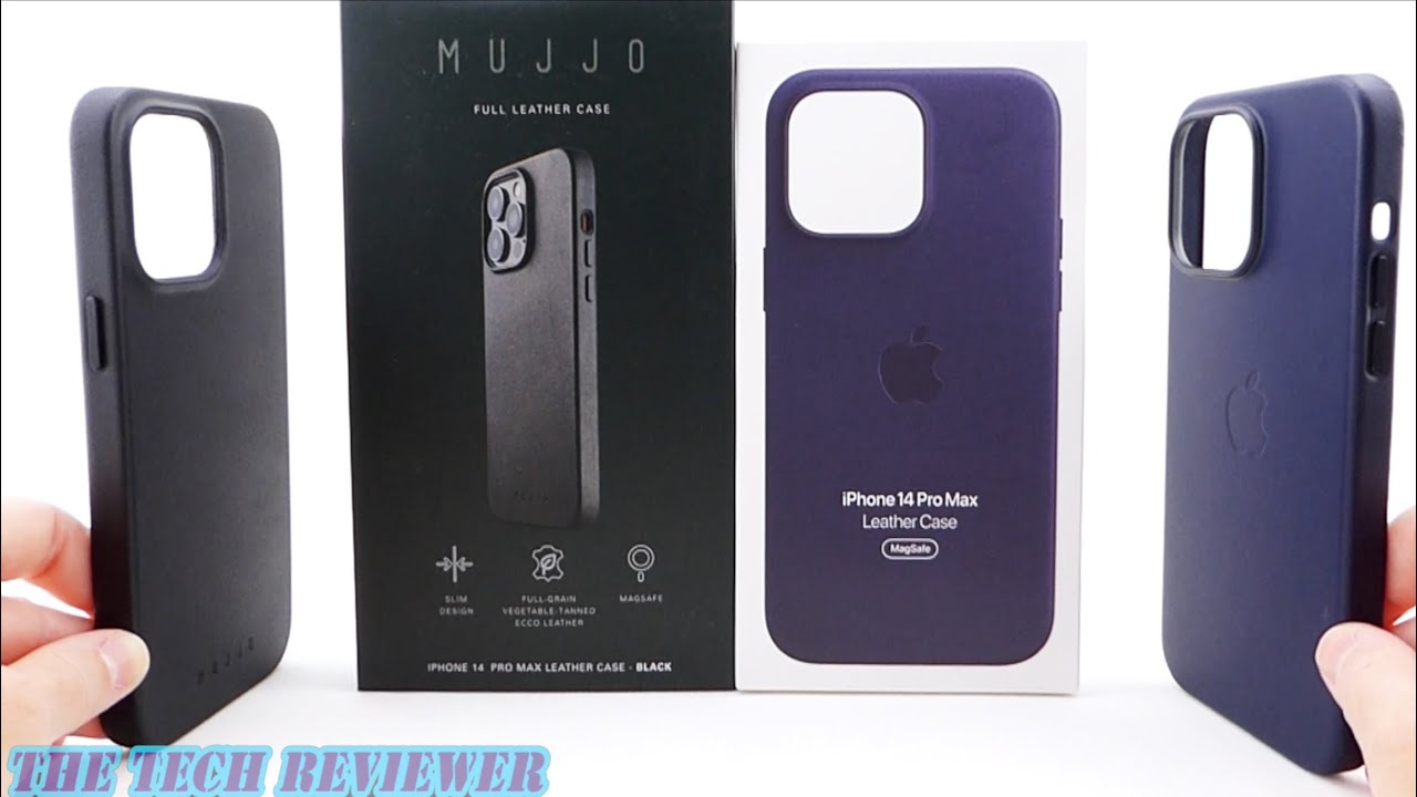 Mujjo Full Leather Case for iPhone 14 Pro / Max: Review & Apple Leather  Case Comparison! 