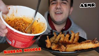 Asmr Shrimps Crispy Nuclear Fire Korean Noodle Mukbang Eatingshow Asmr Yemek Karides Noodle