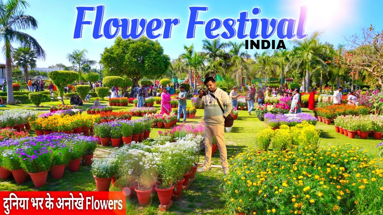 BIGGEST Flower Festival in Delhi | NDMC Flower Show Connaught Place | Central Park Delhi | CP Park