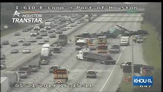 TRAFFIC ALERT: 18-wheeler accident on 610 E Loop near Houston Ship Channel