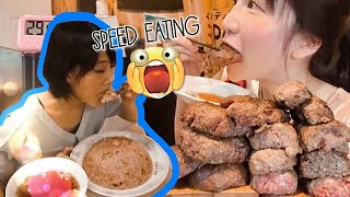 JAPANESE GIRLS TRIED SPEED EATING CHALLENGE...