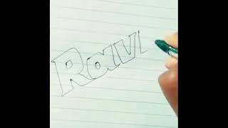 Write Cursive Fancy Latters - how to write RAVIRAJ