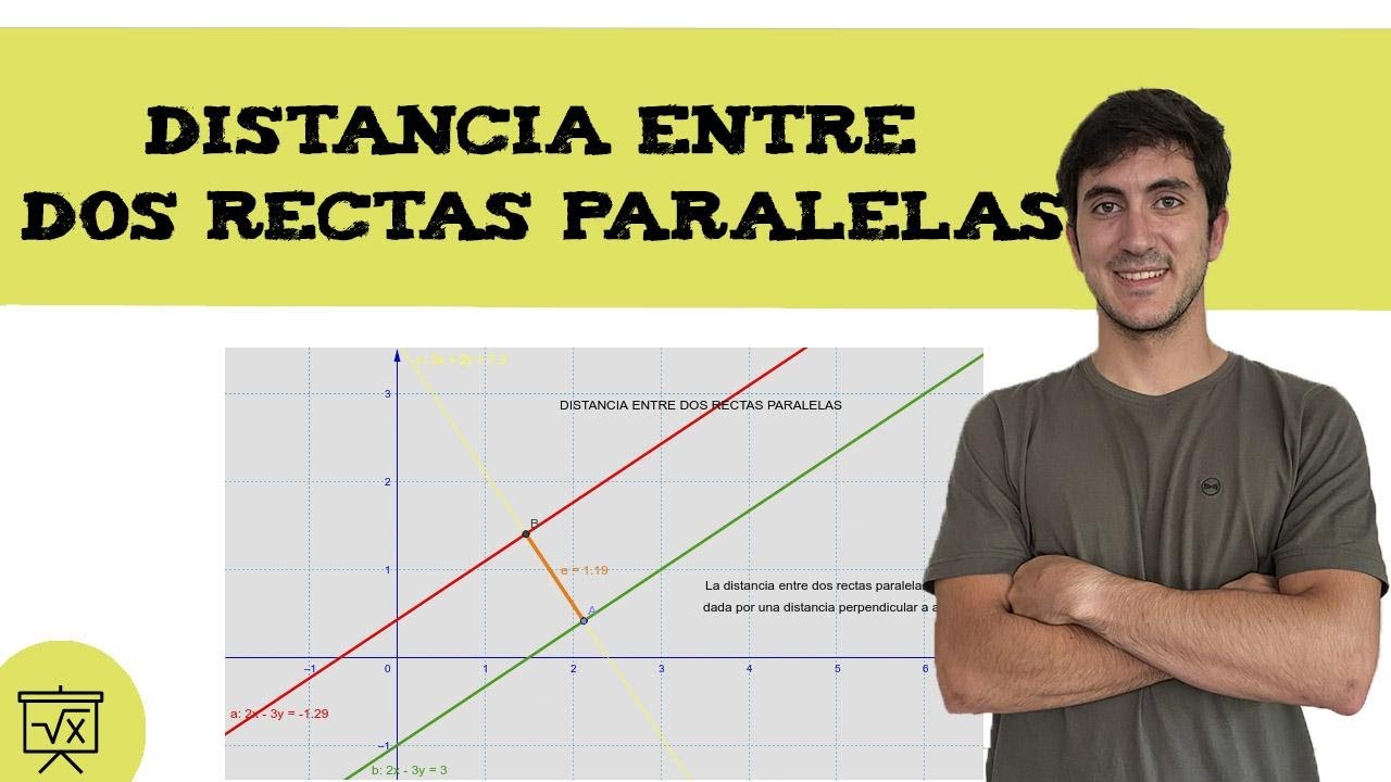 Distancia entre dos rectas paralelas 📏 geometría analítica - YouTube
