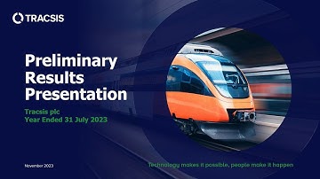 Tracsis (TRCS) Full Year results presentation - November 23