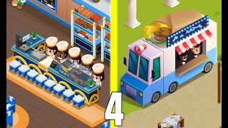 Idle Restaurant Tycoon! MAX LEVEL Athena Tavern, Village Bakery, Bar, Fish Grill EVOLUTION! Part 4