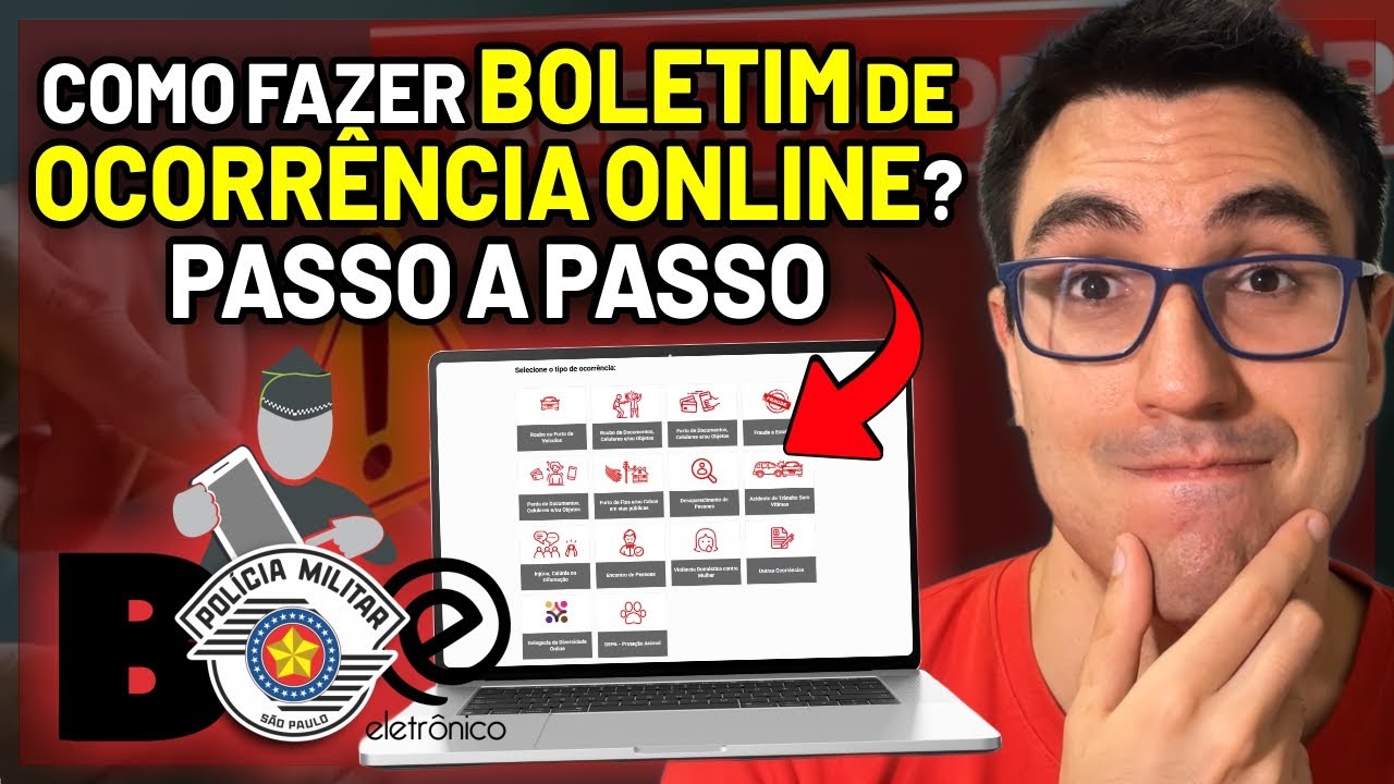 COMO FAZER BOLETIM DE OCORRÊNCIA - B.O ONLINE | PASSO A PASSO - YouTube