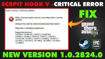 How To Fix Script Hook V Critical Error 2023 | GTA 5 New Version 1.0.2824.0