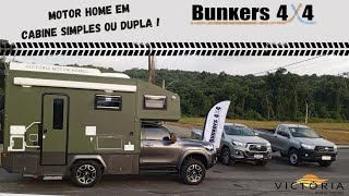 Motor home BUNKERS montado no veículo Hilux cabine dupla