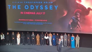 The Odyssey World Premiere in London - Christopher Nolan with Cast and Crew inducing the film.