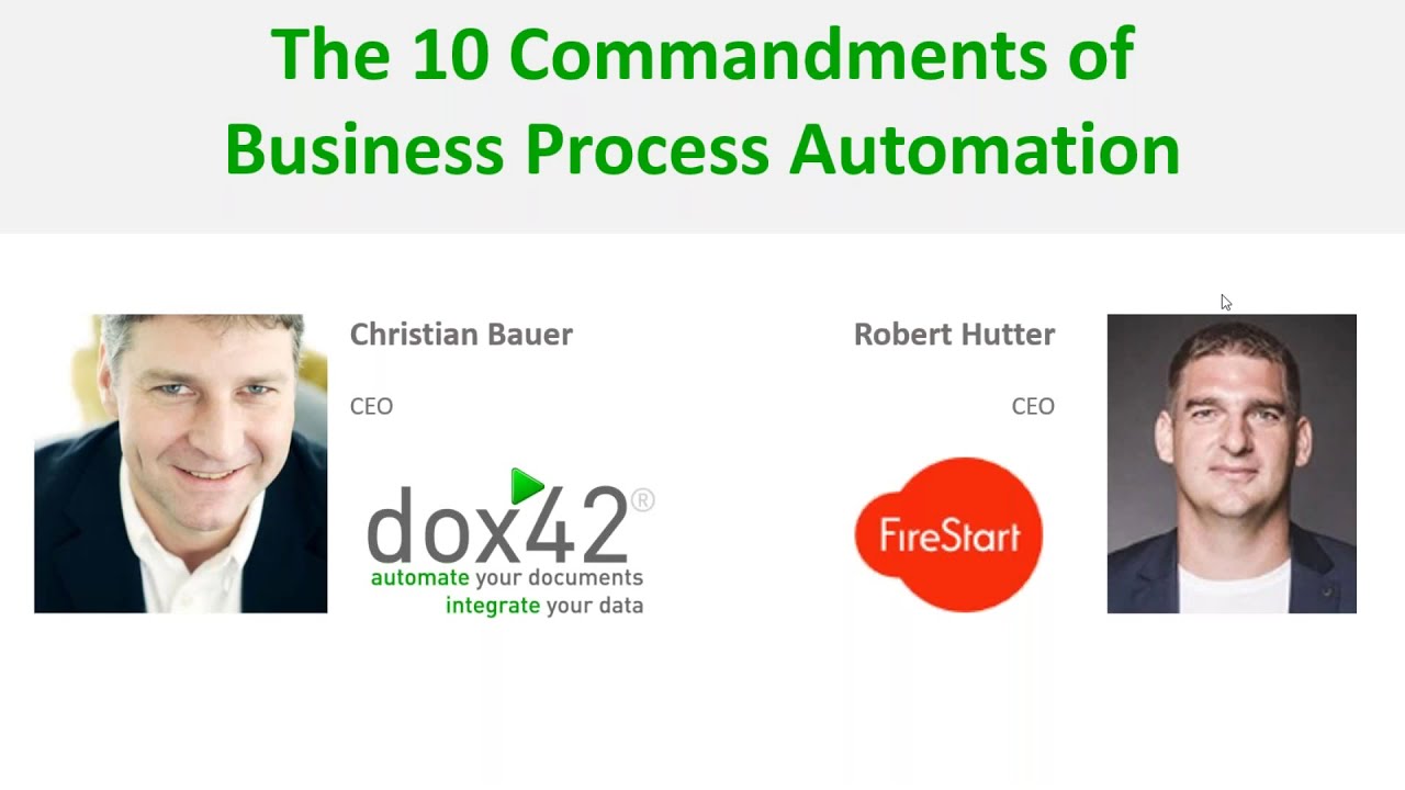 The 10 commandments of business process automation youtube