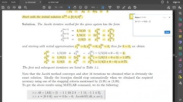 Chapter 3: Jacobi Iterative Method & Gauss-Seidel Iterative Method p1