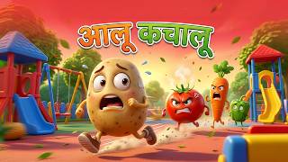 😂🥔Aloo Kachaloo Beta Kahan Gaye They l Hindi Rhyme and Vegetable Song