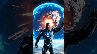 a super hero saving earth from astroid