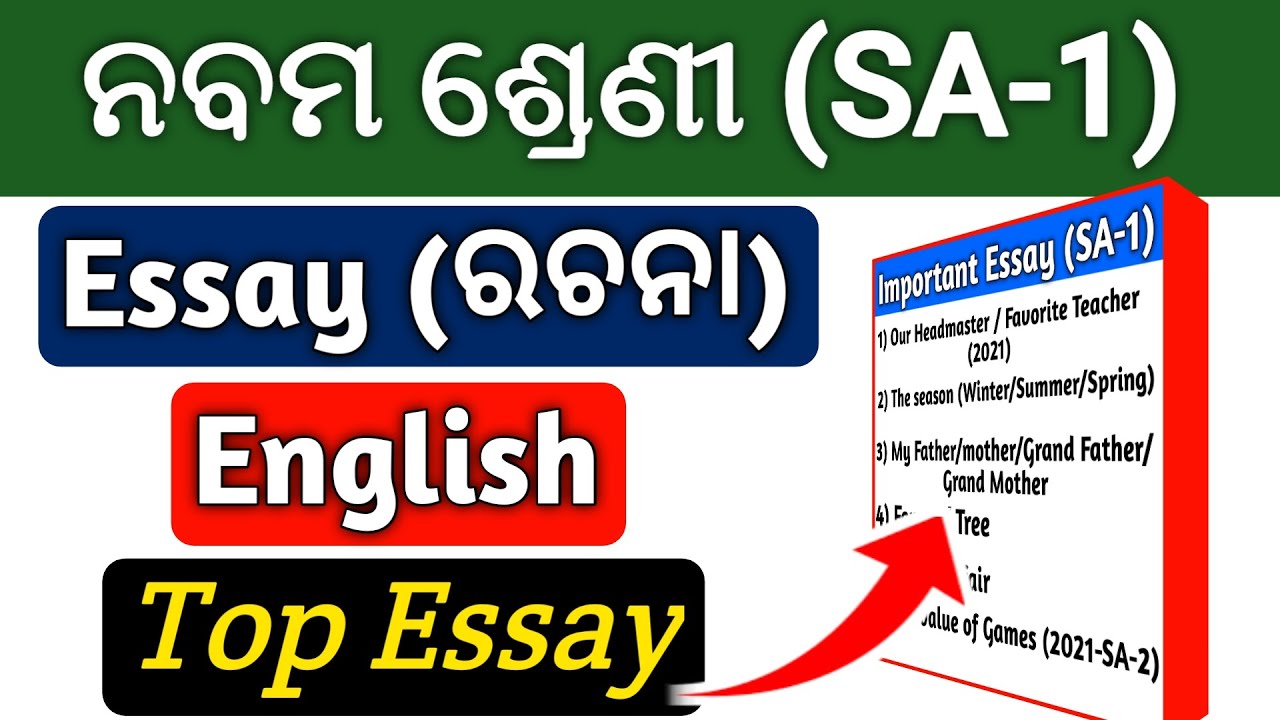 9th class essay 1 english