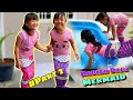 Chika Jadi Mermaid | Hadiah 24 Jam Di Dalam Tenda | Berenang Di Kolam Kuning