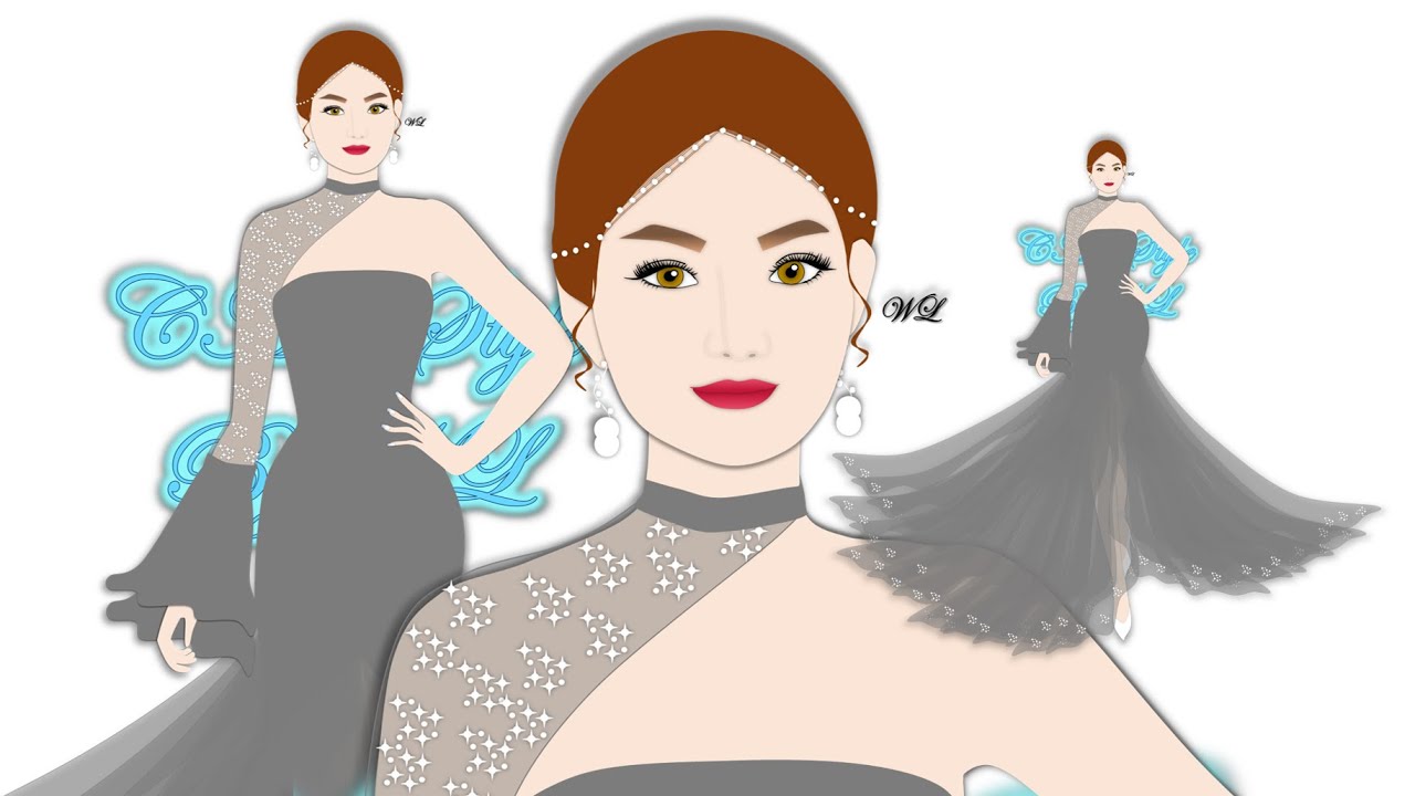 Episode 34: Drawing prom dress in PowerPoint - YouTube