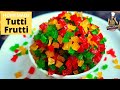 ಮನೆಯಲ್ಲೇ ಮಾರ್ಕೆಟ್ ಸ್ಟೈಲ್ Tutti Frutti ಬರೀ 3 ಪದಾರ್ಥಗಳಿಂದ | 3 ingredients Tutti Frutti  recipe kannada