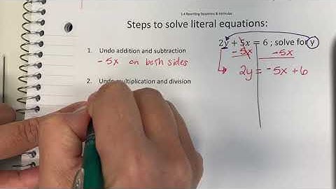 1.4 Rewriting equations and formulas