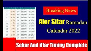 Alor setar malaysia ramadan calendar 2022 | Alor setar sehri time 2022 | Alor setar iftar time 2022 screenshot 4
